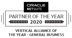 Badge showing Finlyte is an Oracle NetSuite Partner of the Year 2020